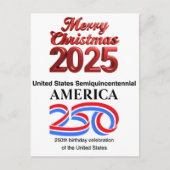 米国セミクインセンテニアル：新年2026 ポストカード (正面)