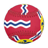 米国セントルイス国旗を持つ愛国野球 野球ボール (正面)