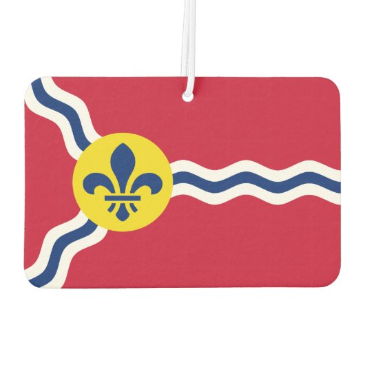 米国セントルイス州旗を持つカーエアーフレッシュ カーエアーフレッシュナー (裏面)