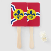 米国セントルイス州旗を持つハンドファンのセット ハンドファン (正面&裏面)