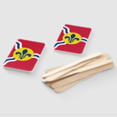 米国セントルイス州旗を持つハンドファンのセット ハンドファン (組立なし)