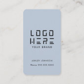 米国ソーシャルメディアとの接続QRコード海軍モダン エンクロージャーカード (裏面)