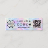 米国ソーシャルメディアロゴIridescent Opalとの接続 スキニー名刺 (正面)