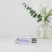 米国ソーシャルメディアロゴIridescent Opalとの接続 スキニー名刺 (スタンド正面)