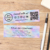 米国ソーシャルメディアロゴIridescent Opalとの接続 スキニー名刺