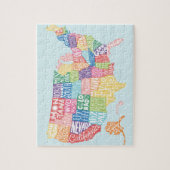 米国タイポグラフィの地図 ジグソーパズル (縦)