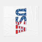 米国タイポグラフィ フリースブランケット (正面(横))