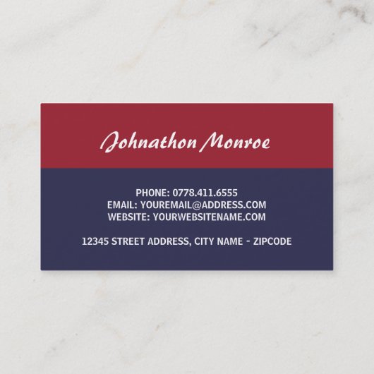 米国タクシー国旗 名刺 (裏面)