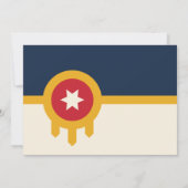 米国タルサ州旗を持つ赤ちゃんシャワー招待状 招待状 (裏面)