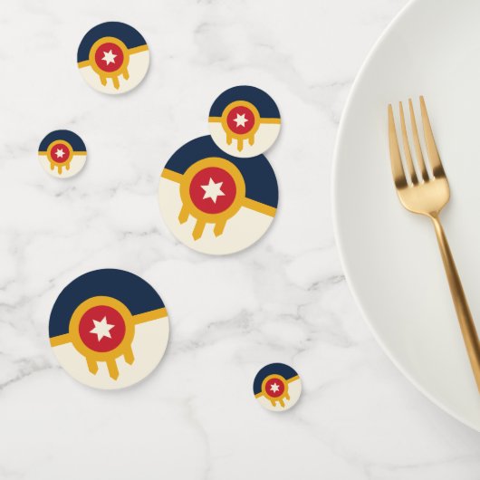 米国タルサ市旗を持つ表紙吹雪 コンフェッティ (グループ)