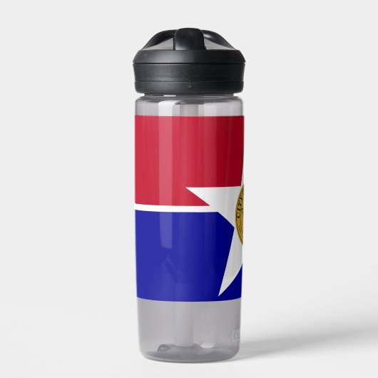 米国ダラスシティ州旗を持つウォーターボトル ウォーターボトル (正面)