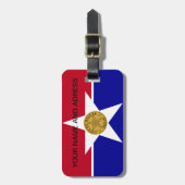 米国ダラスシティ州旗を持つ荷札 ラゲッジタグ (正面縦)