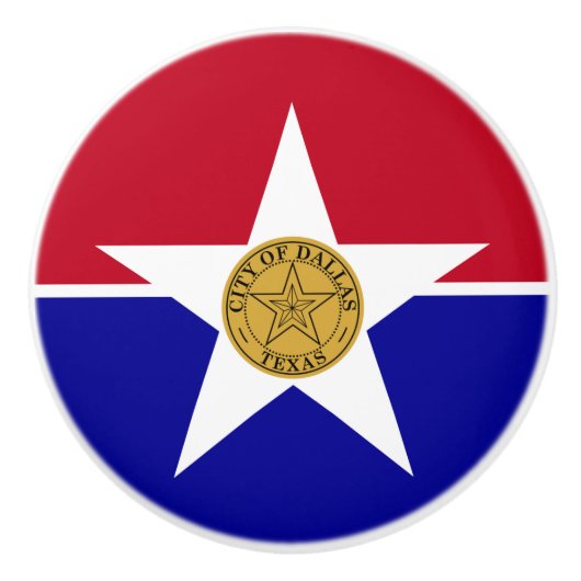 米国ダラス州旗とセラミックノブの引っ張り セラミックノブ (正面)
