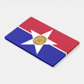 米国ダラス州旗を持つノート ポストイット (アングル)