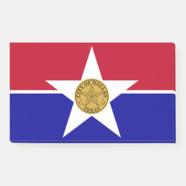 米国ダラス州旗を持つノート ポストイット