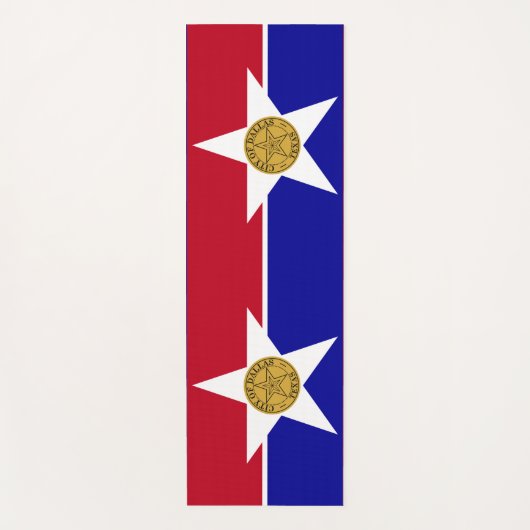 米国ダラス州旗を持つヨガマット ヨガマット (正面)