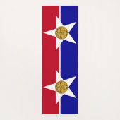 米国ダラス州旗を持つヨガマット ヨガマット (裏面)