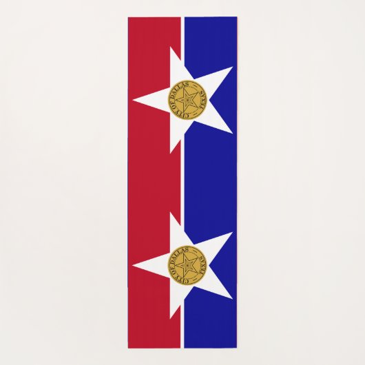 米国ダラス州旗を持つヨガマット ヨガマット (裏面)