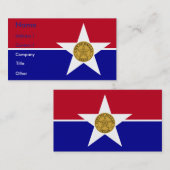 米国ダラス州旗を持つ名刺 名刺 (正面/裏面)