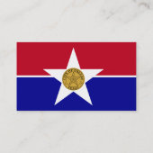 米国ダラス州旗を持つ名刺 名刺 (裏面)