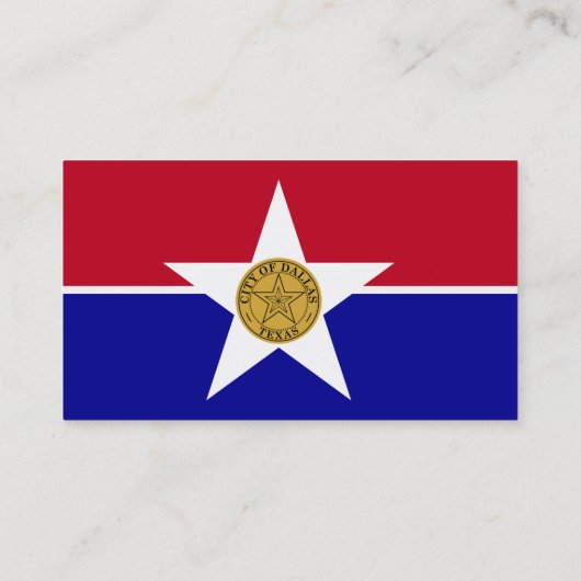 米国ダラス州旗を持つ名刺 名刺 (裏面)