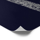 米国ダークブルーヴィンテージ米国国旗 ポスター (角)