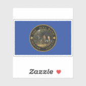 米国チャクタウインディアン州旗 シール (シート)