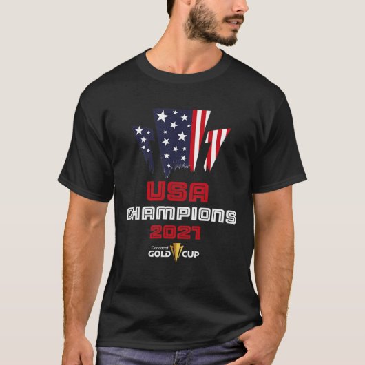 米国チャンピオンズ2021金ゴールドカップConcacafシャツ Tシャツ (正面)