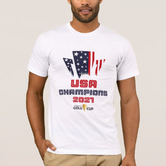 	米国チャンピオンズ2021金ゴールドカップConcacaf T-Shirt Tシャツ