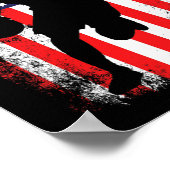 米国チームバスケットボールサポーターのアメリカ愛国心F ポスター (角)