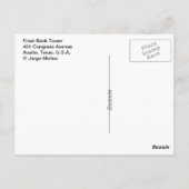 米国テキサス州州オースティン市フロストバンクタワー ポストカード (裏面)