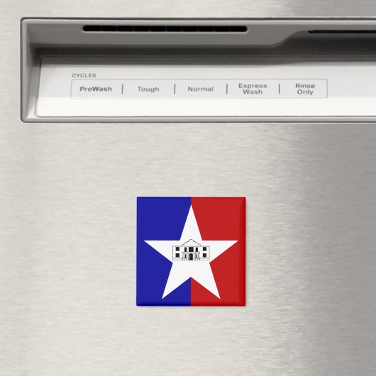 米国テキサス州州サンアントニオ州旗と磁石 マグネット (インサイチュ (食洗機))