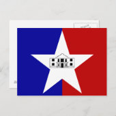 米国テキサス州州サンアントニオ市旗はがき ポストカード (正面/裏面)