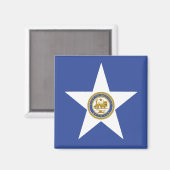 米国テキサス州州ヒューストン州旗を持つ磁石 マグネット (正面/裏面)