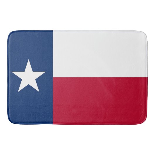 米国テキサス州州旗を持つ大浴場 バスマット (正面)