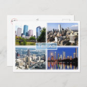 米国テキサス州 – ダウンタウンヒューストン – ダウンタウンダラス –  ポストカード (正面/裏面)