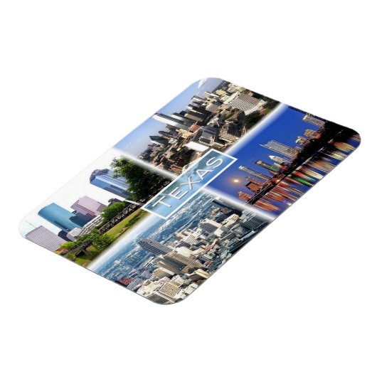 米国テキサス州 – ダウンタウンヒューストン – ダウンタウンダラス –  マグネット (左側)