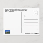 米国テキサス州，ヒューストン ポストカード (裏面)