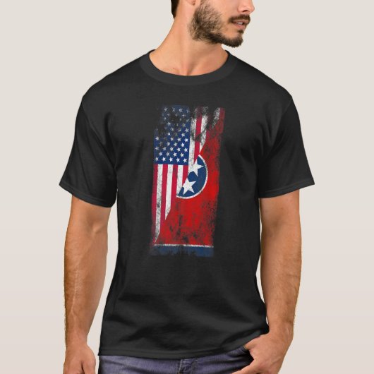 米国テネシー国旗United States Of America Tn Tシャツ (正面)
