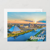 米国テネシー州メンフィスからの挨拶 ポストカード (正面/裏面)