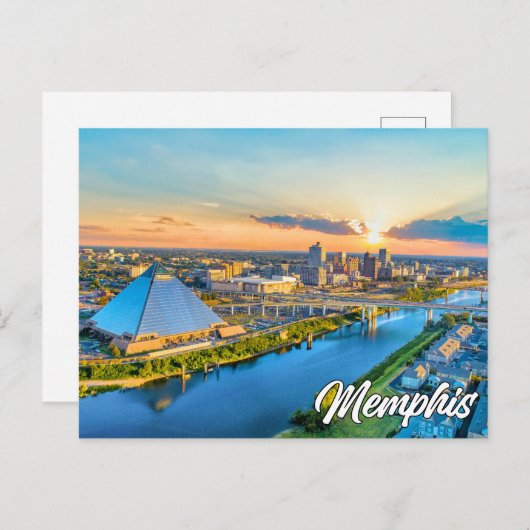 米国テネシー州メンフィスからの挨拶 ポストカード (正面/裏面)