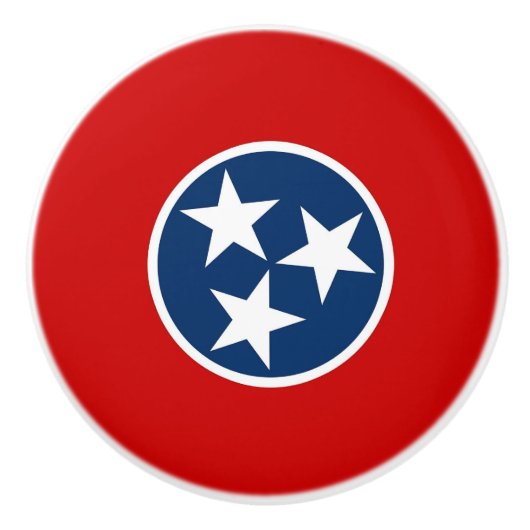 米国テネシー州旗とセラミックノブの引っ張り セラミックノブ (正面)