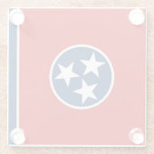 米国テネシー州旗を持つガラスコースター ガラスコースター (裏面)