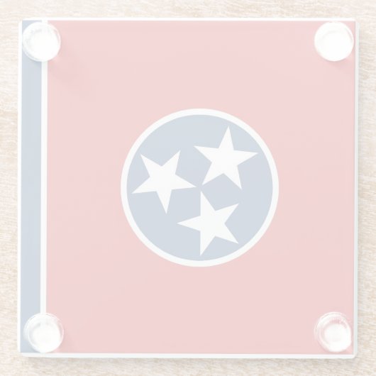 米国テネシー州旗を持つガラスコースター ガラスコースター (裏面)