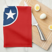 米国テネシー州旗を持つキッチンタオル キッチンタオル (四つ折り)