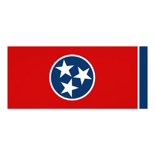 米国テネシー州旗を持つラックカード ラックカード (裏面)