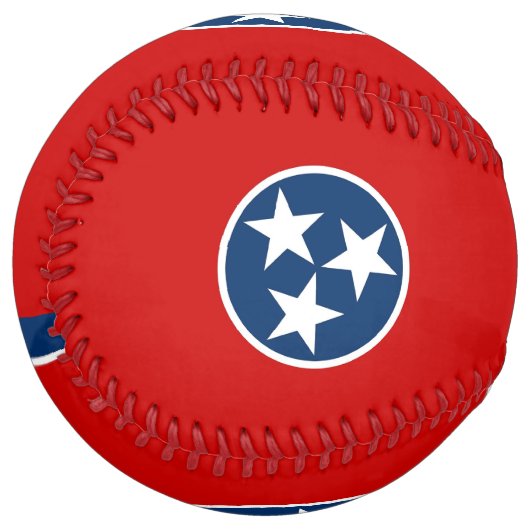 米国テネシー州旗を持つ愛国的ソフトボール ソフトボール (正面左)