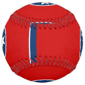 米国テネシー州旗を持つ愛国的ソフトボール ソフトボール (正面)