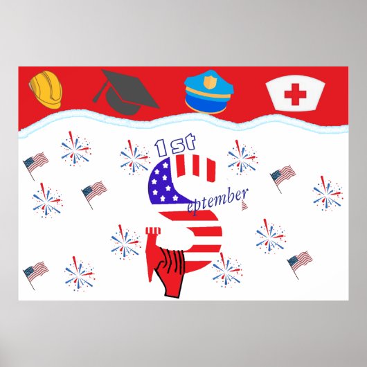 米国テーマ労働日製品 ポスター (正面)