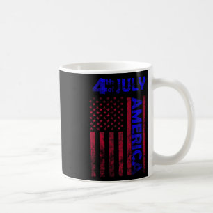 米国デイアメリカ国旗7月4日ハッピーおもしろい コーヒーマグカップ